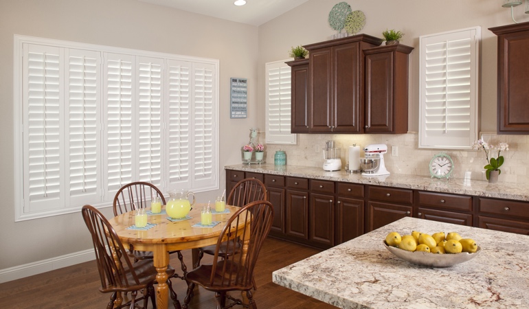 Polywood Shutters in Austin kitchen